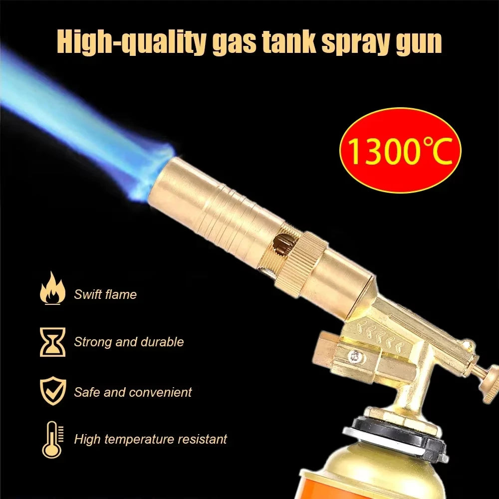 Outdoor Butane Burner Flame Gas Torch for Camping Barbecue Baking Metal Welding Heater Lighter Flame Gun for Cooking Oasis Select