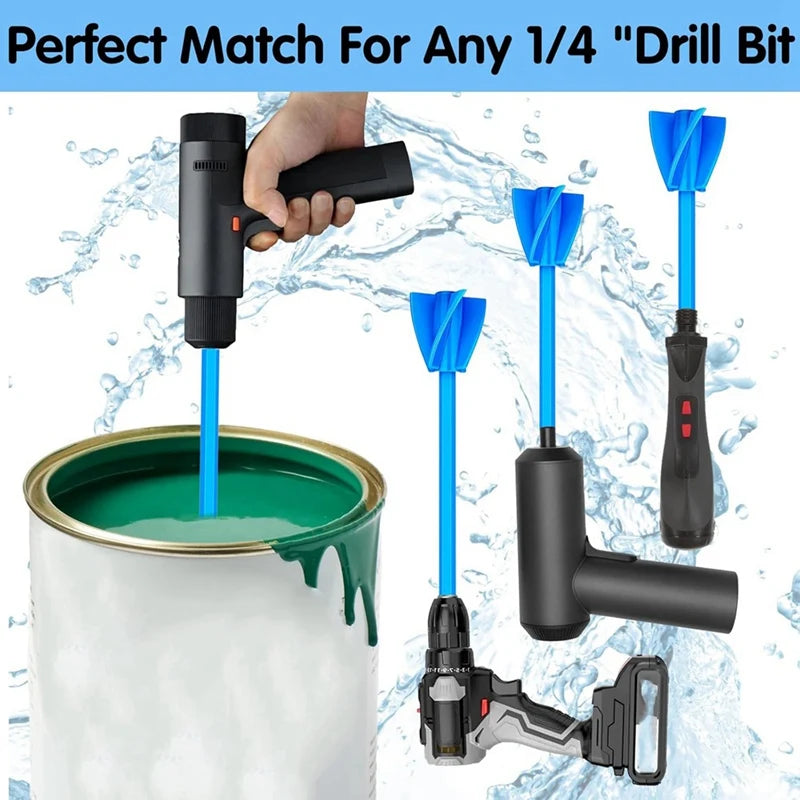 WISH 16Pcs Resin Mixer Paddles,Reusable Plastic Paint Mixer Drill Attachment,Helix Resin Drill Mixer Paint Stirrer For Drill Oasis Select
