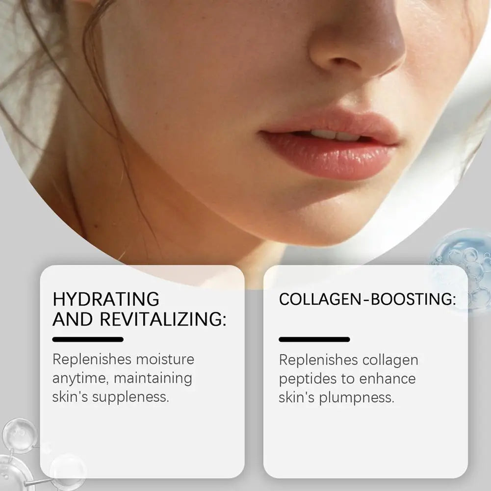 Collagen Peptides Face Serum Mist, Deep Hydrating Face Spray Plumping Smoothing Dry Skin Brighten Firming Revitalizing Skin Care Oasis Select