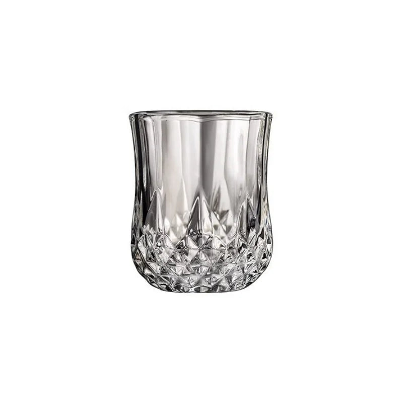 1/6Pcs Embossed Glass 50ml Spirits Cups Engraved Tea Drinking Baijiu Cup Water Glass Small Capacity Household Small Wine Cup Oasis Select 1pc