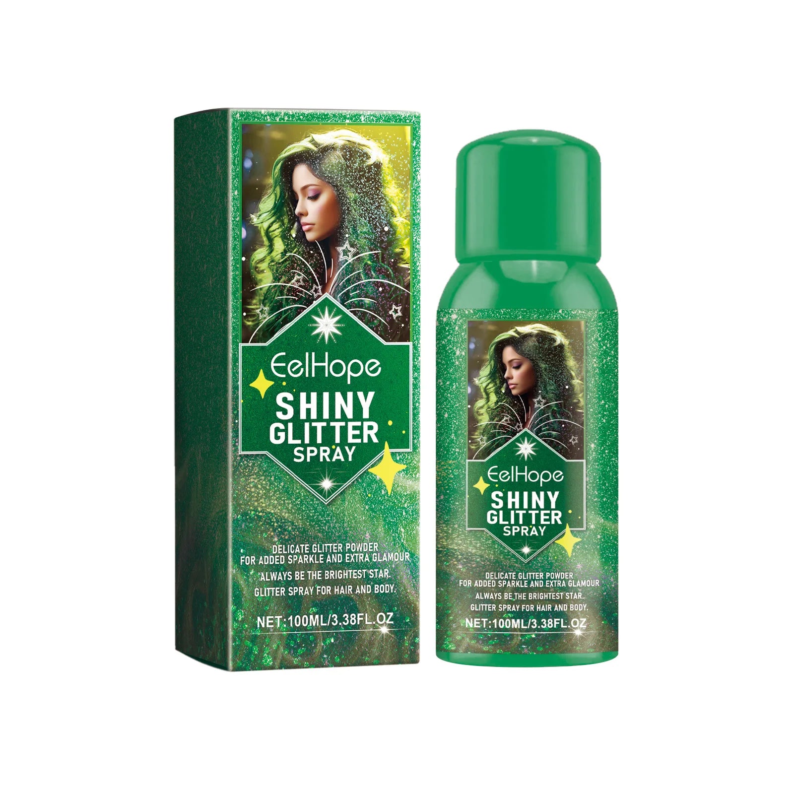 Eelhope Glitter Spray – Body, Face & Hair Shimmer Highlighter Body Glitter Spray Oasis Select 100ml