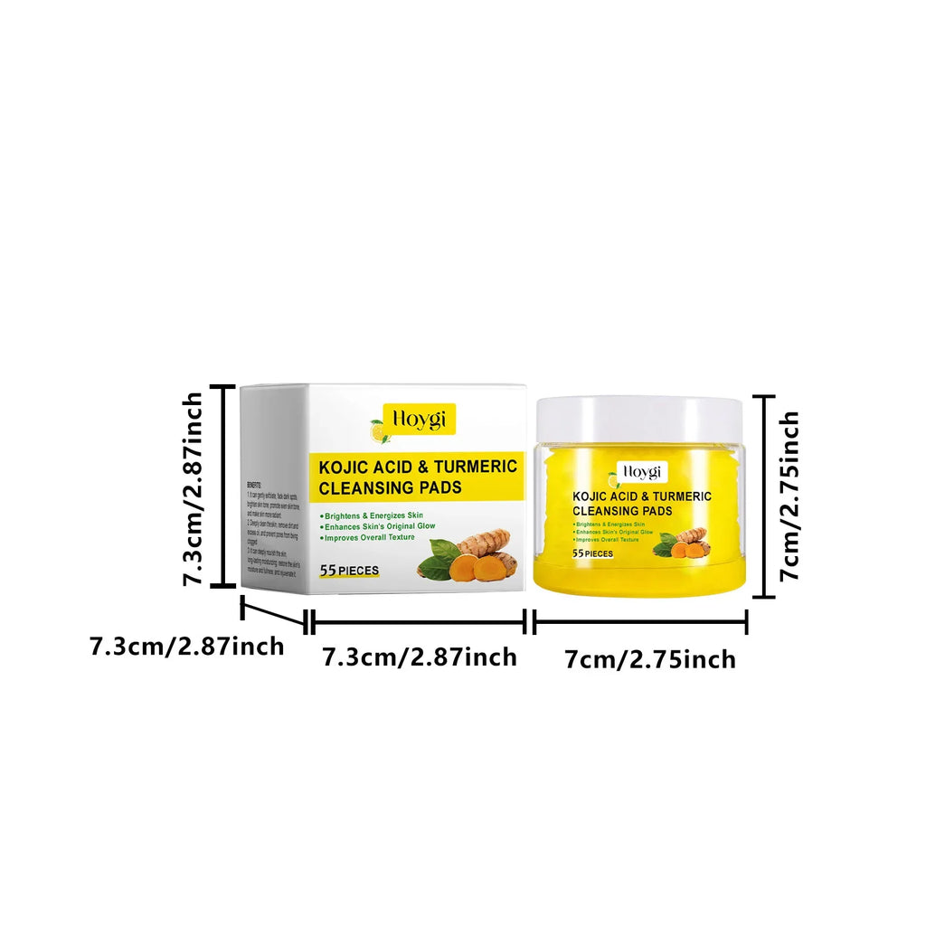 Turmeric Kojic Acid Cleansing Pads Exfoliating Pads Removing Dead Skin Shrink Pores Smooth Brightening Skin Face Cleansing Oasis Select