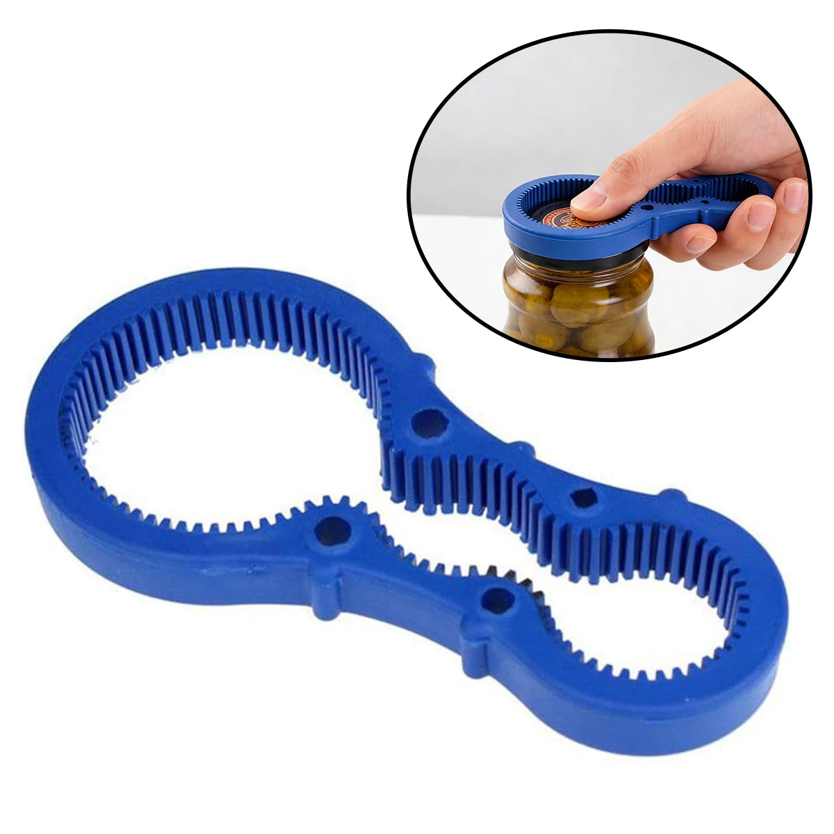 3-in-1 Silicone Jar Opener – Non-Slip Grip for Bottles, Jars & Screw Caps – Easy Twist Kitchen Tool Oasis Select