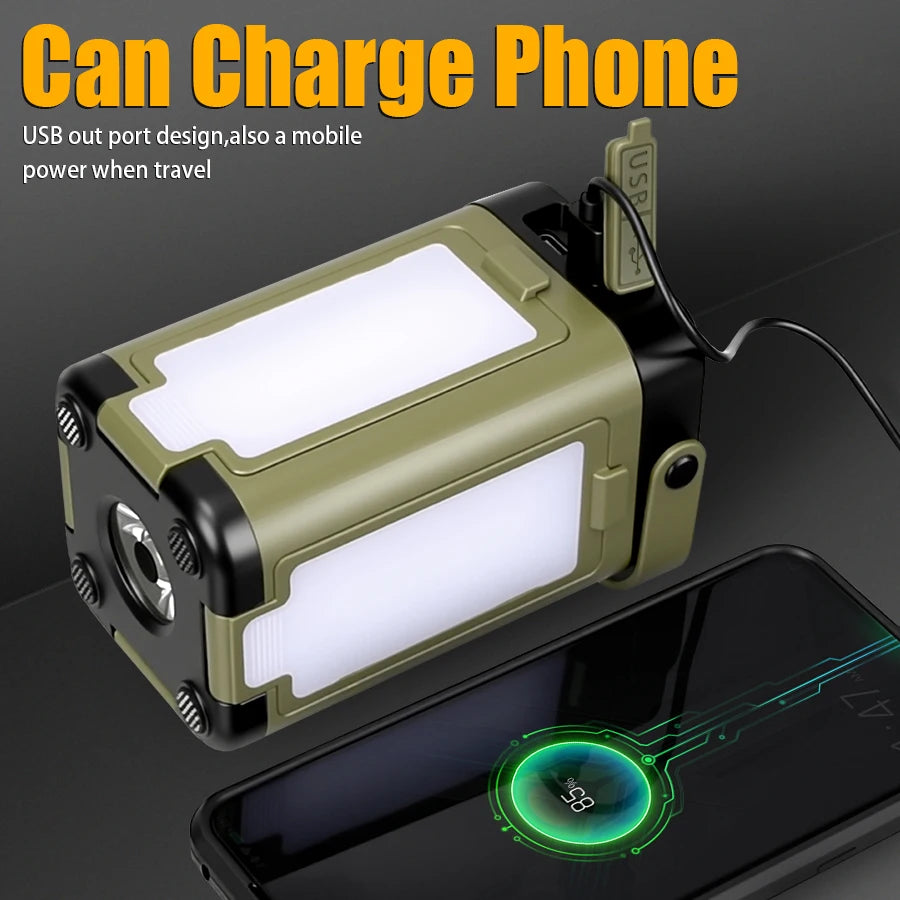 4-Leaf Folding LED Camping Lantern | Solar USB Rechargeable