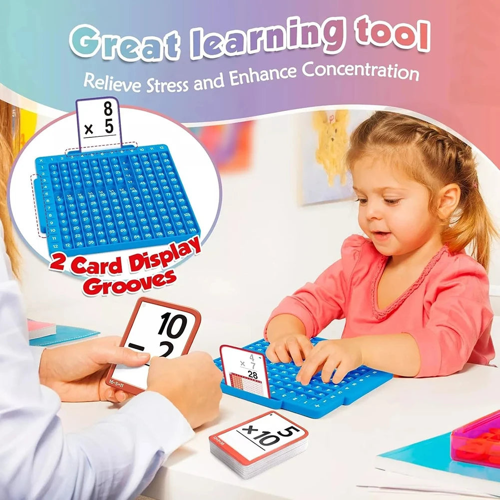 Math Fidget Toy & 288 Flash Cards Set for Kids | Ages 3+