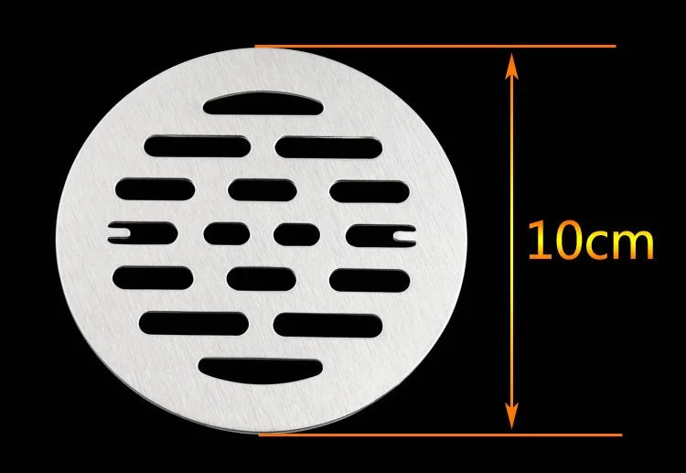 Universal Stainless Steel Round Floor Drains Cover Plate Sink Strainer Anti-clogging Shower Drains Hair Catcher Bathroom Fixture Oasis Select 10cm