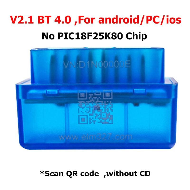 ELM327 V1.5 Bluetooth OBD2 Scanner – PIC18F25K80 Dual PCB OBD2 Diagnostic Scanner Oasis Select ELM327 V2.1 BT 4.0