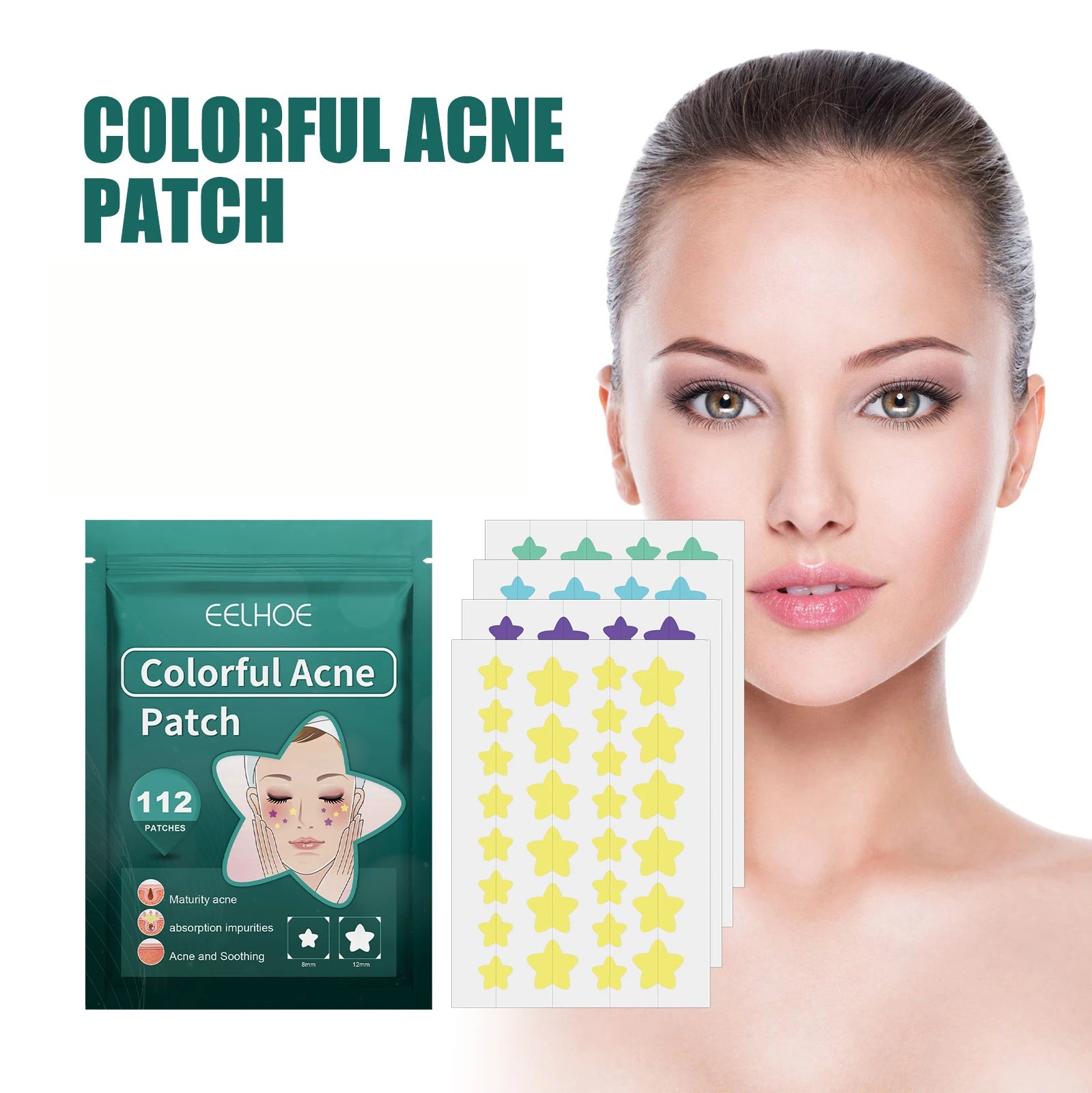 Star-Shaped Acne Pimple Patches – Soothing Blemish Treatment