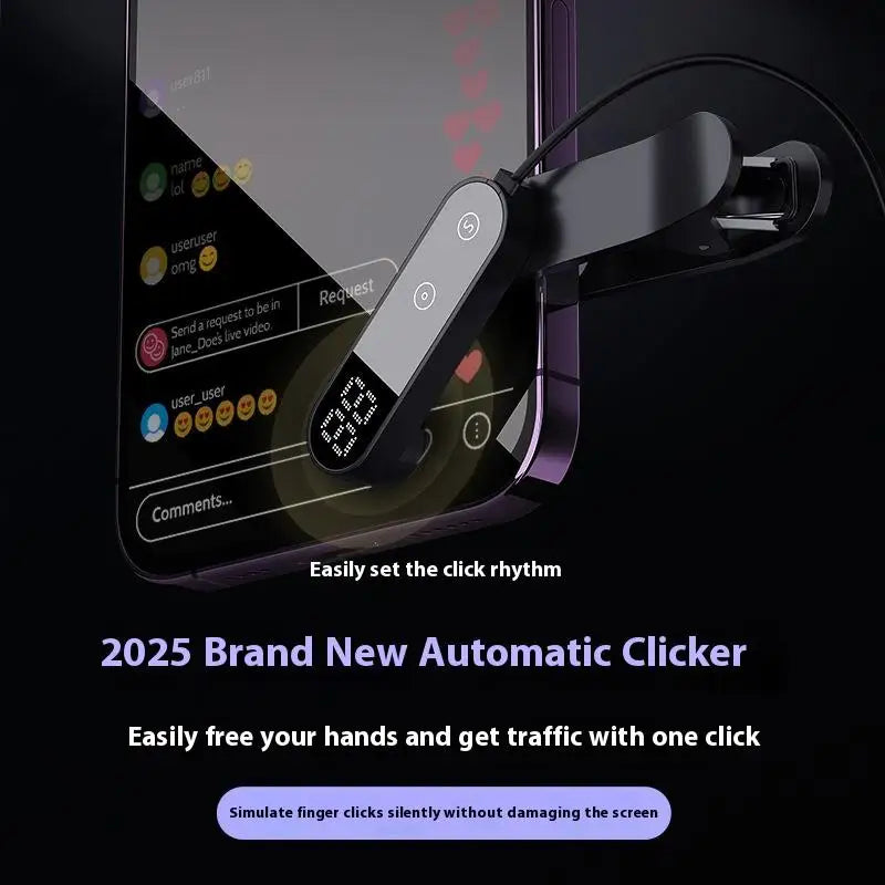 Screen Auto Clicker Simulated Finger Clicking For TikTok Smart Phone App Video Live Streaming Screen Touch Tripods Tapper Device Oasis Select