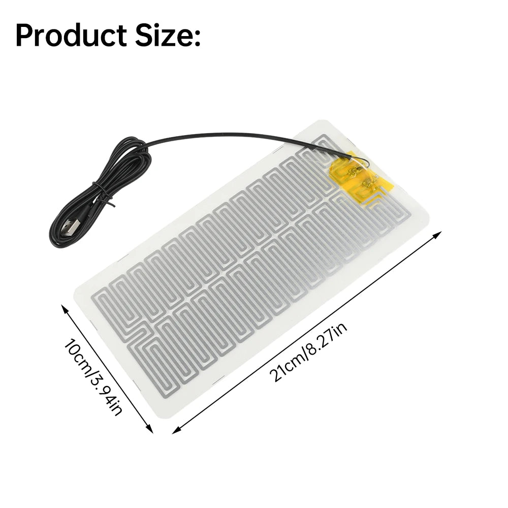 5V USB Heating Pad Waterproof Plug And Play Warm Plate Heater Sheets for Mouse Pad Mats Reptiles Supplies Plant Warm Heating Pad Oasis Select