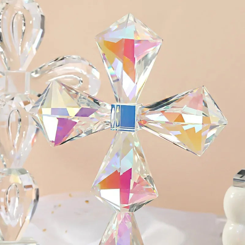 European Crystal Crafts, Creative Furniture, High-quality Colorful Cross Glass, Hotel Living Room Decorations Oasis Select