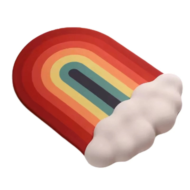 WISH Rainbow Mouse Pad Keyboard Wrist Rest Memory Foam Silicone Ergonomic-Mouse Pad Laptop Wrist Rest Oasis Select