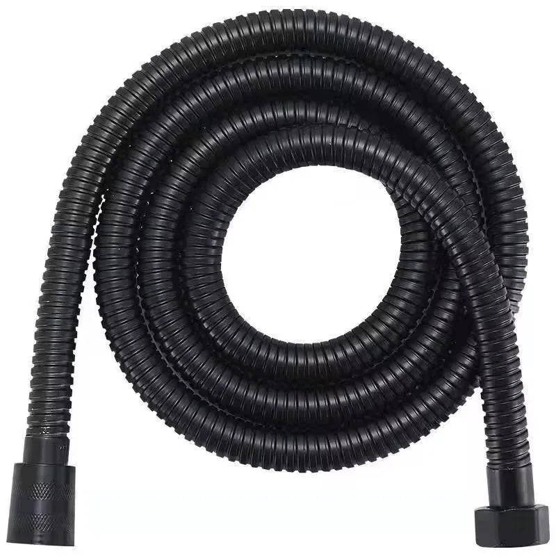 1.5/2/3M Stainless Steel Shower Hose Black/Silver Long Bathroom Shower Water Hose Extension Plumbing Pipe Showerhead Tube Oasis Select