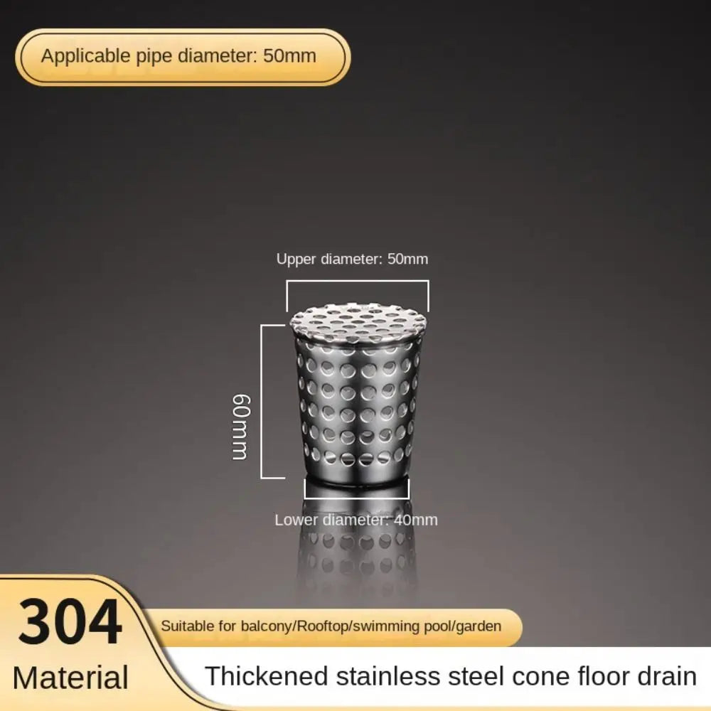 1Pc Stainless Steel Rooftop Floor Drain Cover Anti-Clog Circular Shape Outer Side Filter Screen Balcony Floor Drains Oasis Select 50mm