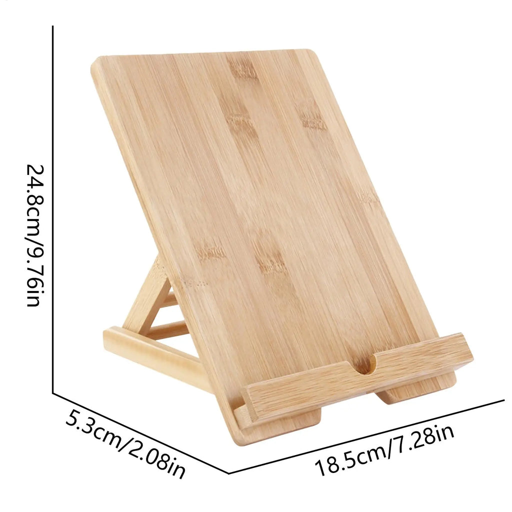 Tablet Stand Holder Wooden Adjustable Book Holder Reading Rest Holder Kitchen Cookbook Stand Desktop Cell Phone Stand For Oasis Select