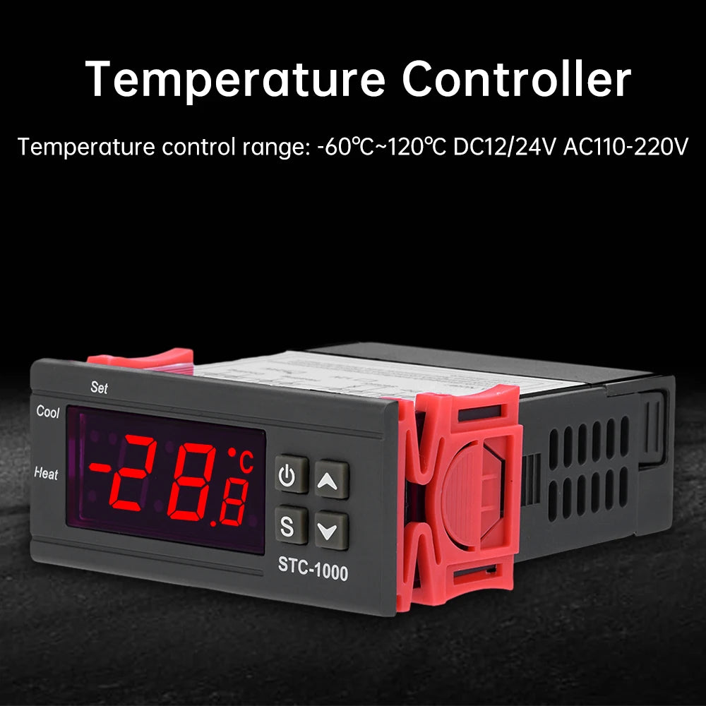 STC-1000 LED Digital Temperature Controller Temperature Regulator Thermostat Incubator 12V 24V 110V 220V Oasis Select