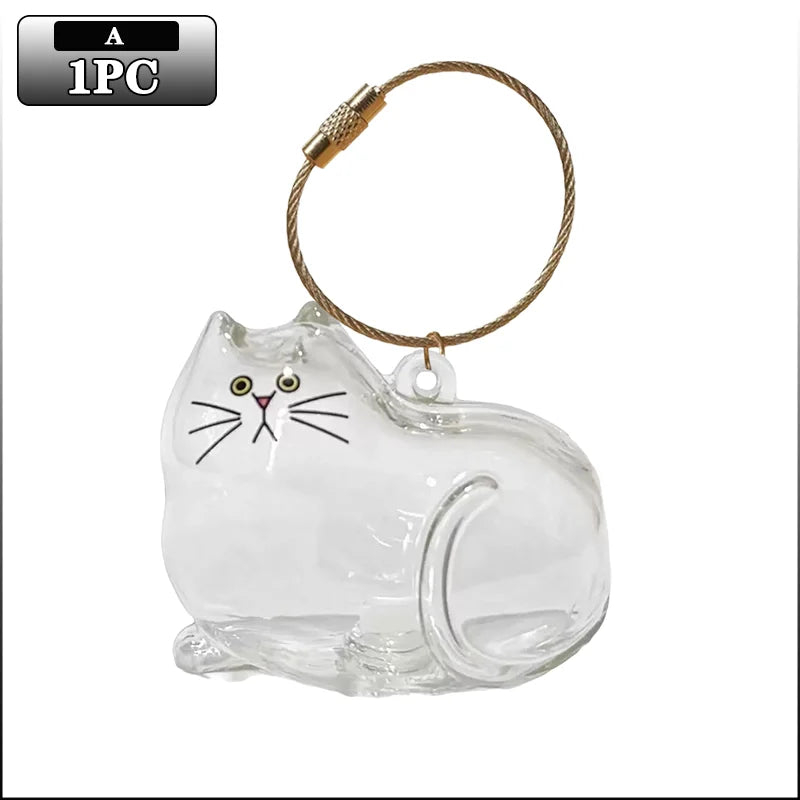 Cat Hair Keepsake Keychain | Pet Fur Storage Pendant Gift
