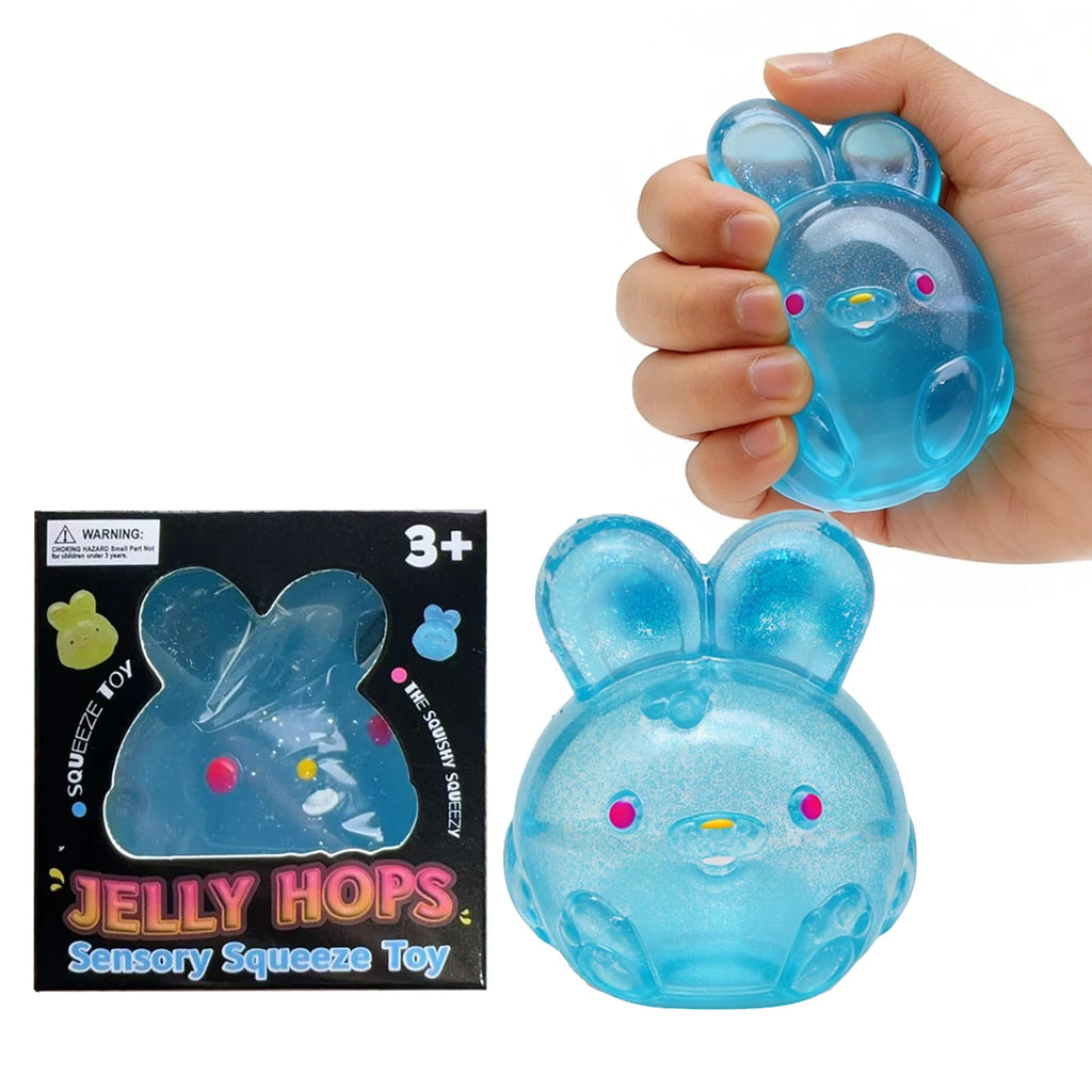 Jelly Squishy Toy Rabbit Shape TPR Material Stress Relief Toy For Kids Adults Fun Texture Portable Anti-Anxiety Toy Daily Use Oasis Select 1pc