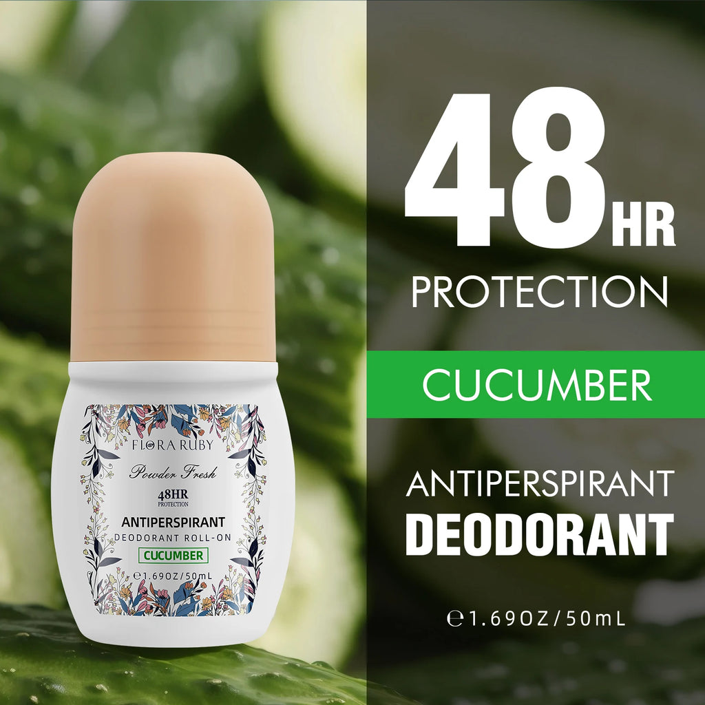 50ml Roll On Deodorant Whole Body Anti Sweat Deodorant Roller Ball Balm Refreshing Fragrance Underarm Armpit Body Remove Odor Oasis Select CUCUMBER