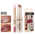 USHAS 12-Color Matte Lipstick & Lip Liner Set – Waterproof