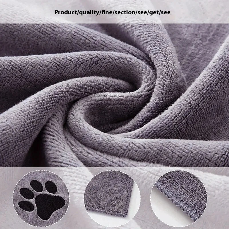 Ultra-Fast Drying Thickened Microfiber Pet Bath Towel Pad | Super Absorbent Dog & Cat Bath Towel for Quick Drying After Bathing Oasis Select