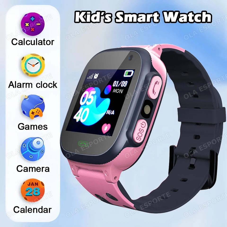 Kids Smart Watch GPS Tracker, Two-Way Call & SOS | Waterproof