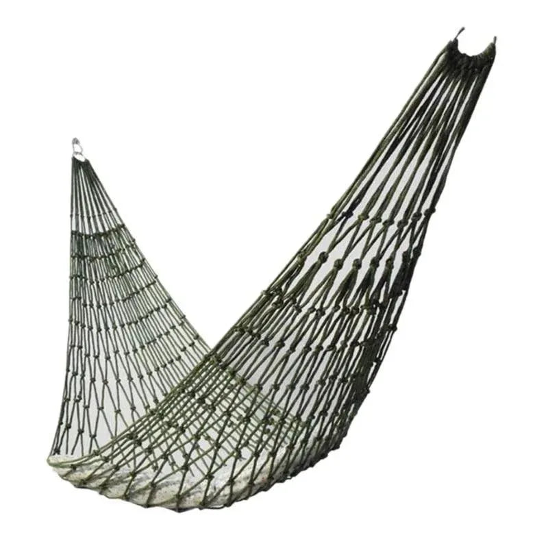 Portable Nylon Mesh Hammock with Hanging Ropes Lightweight Outdoor Swing Bed for Camping Beach Garden and Travel Use Oasis Select