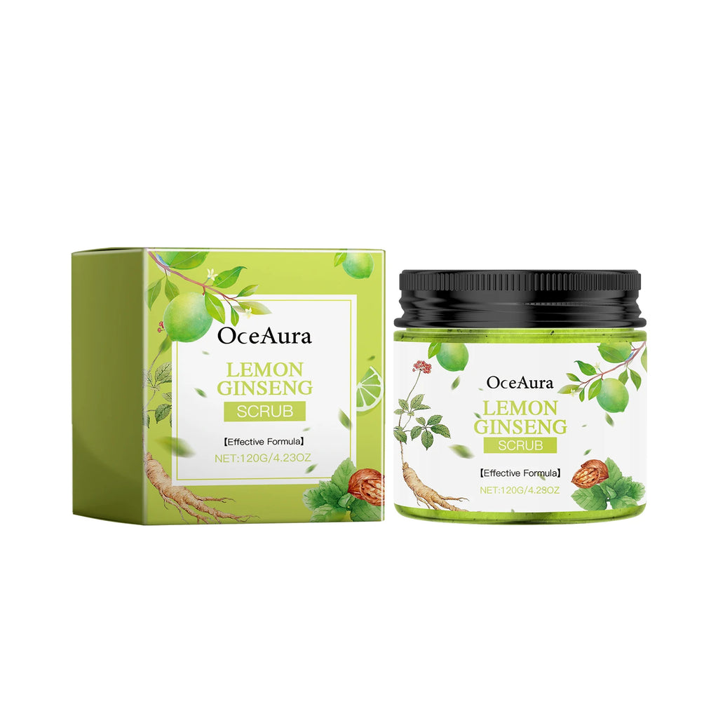Body Scrub Cream for Bath Shower Deep Cleaning Whitening Exfoliating Removal Melanin Repair Brighten Moisturizing No Tight Oasis Select Lemon