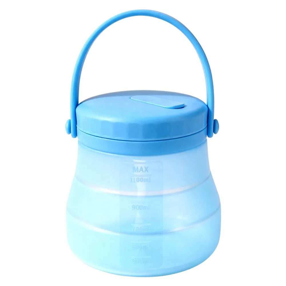 Foldable Silicone Food Storage Bucket 800–1500ml Leak-Proof