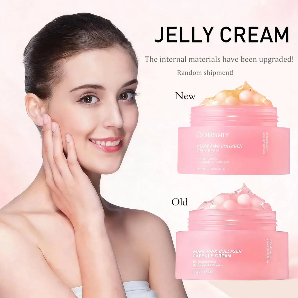 Korean PDRN Pink Collagen Capsule Cream with Niacinamide Cream for Uneven Skin Tone Lightweight Face Moisturizer Non Greasy care Oasis Select