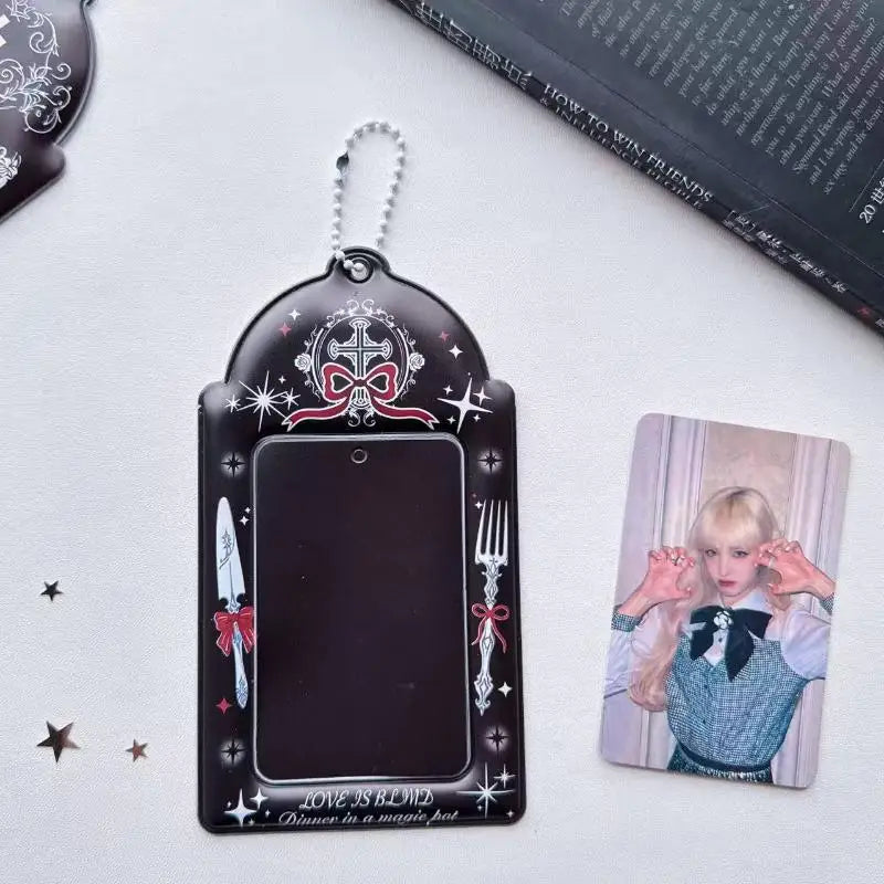 Idol Photo Card Holder Transparent Display Case for Star Chaser Campus Meal Card Storage Pendant Accessory Oasis Select A5