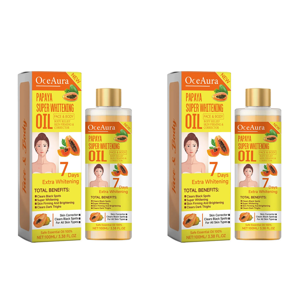 Papaya Whitening Body Oil Nourishing Brightening Skin Care Relaxing Muscle Smoothing Moisturizing Body Massage Skin Papaya Oil Oasis Select 2pcs