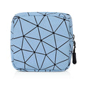 Women Period Pouch Sanitary Bag Makeup Mini Discreet Zipper Organizer Tampon Pad Purse Travel School Storage Essentials Oasis Select Blue