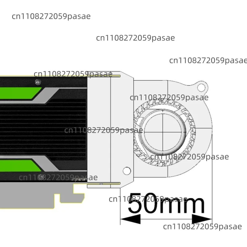 P4 T4 M4 L4 A2 GPU Universal Turbine High Speed Blower Fan Cooling Heatsink Cooler Oasis Select 4PIN PWM turbofan