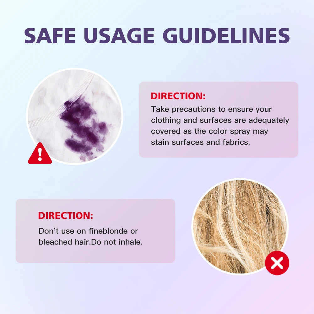 Hair Color Spray Disposable Hair Dye Spray DIY One-Time Hair Color Liquid Washable 8 Colors Party Temporary Hair Styling Spray Oasis Select