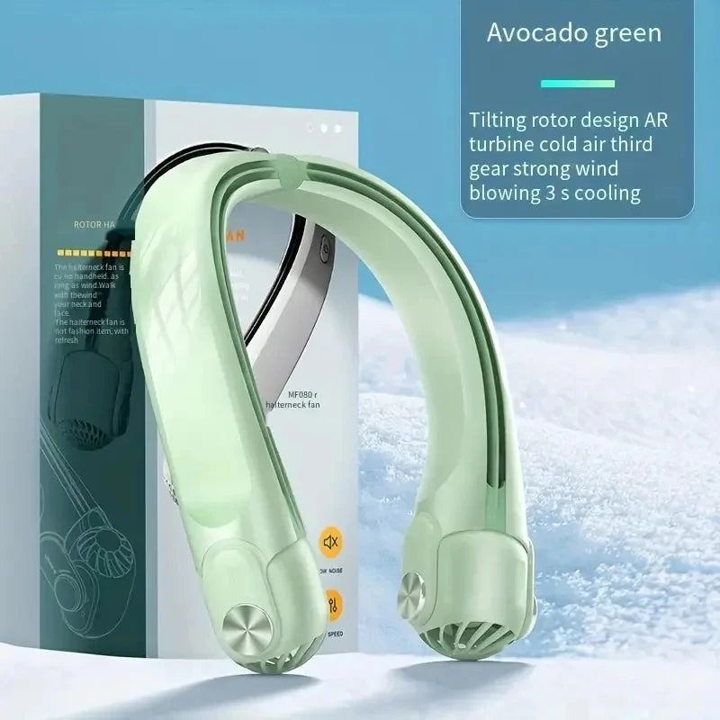 URGGU Bladeless Neck Fan USB Rechargeable Turbine Cooling
