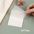 50-250Sheets Transparent Waterproof Posted It Sticky Note Pads Notepads Posits for School Stationery Office Supplies Oasis Select Small-50 sheets