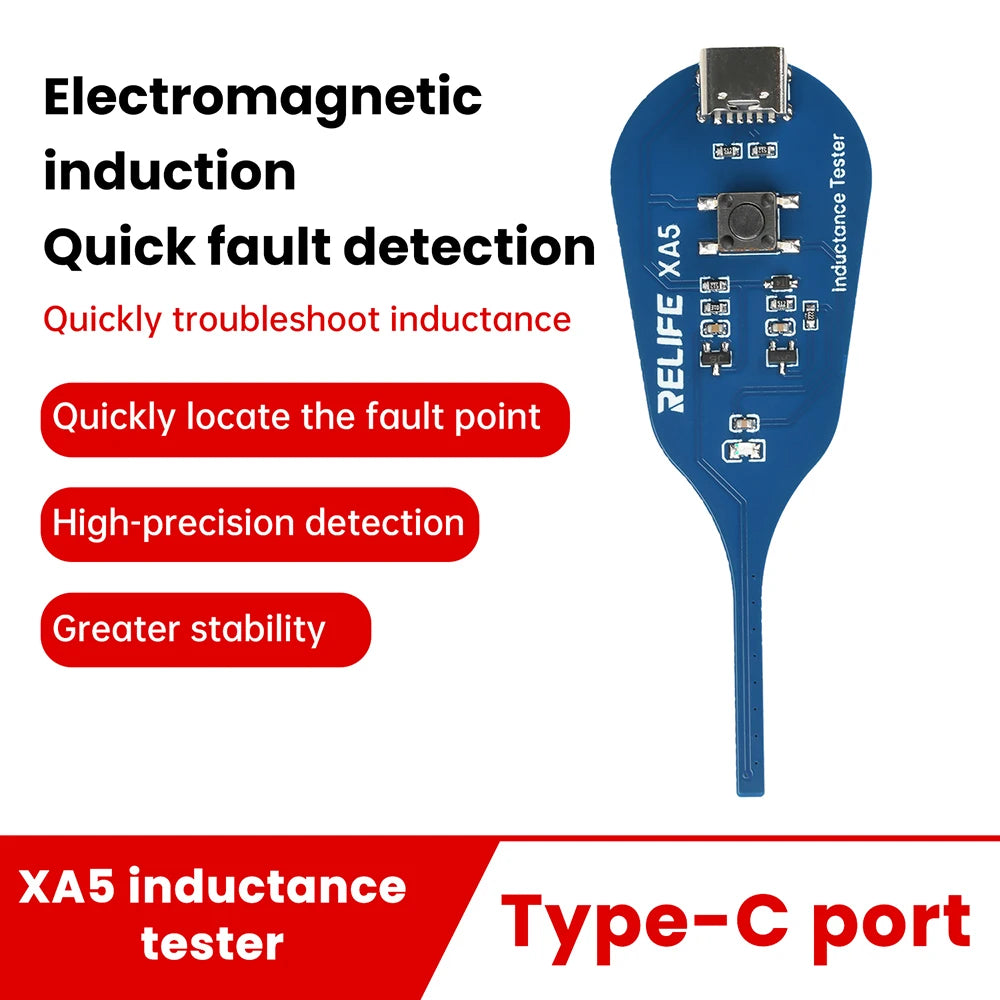 XA5 Motherboard Coil Tester for PC Repair Electromagnetic Induction Quick Fault Check Coil Tester Inductor Detector Tools Oasis Select