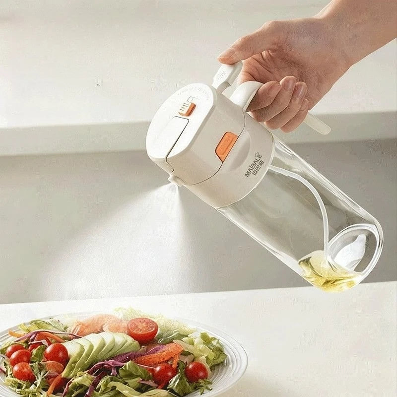 Spray Dual-use Oil Spray Bottle Household Kitchen No Oil Hanging Seasoning Bottle Oil Tank Glass Spray Kitchen Tools Oasis Select