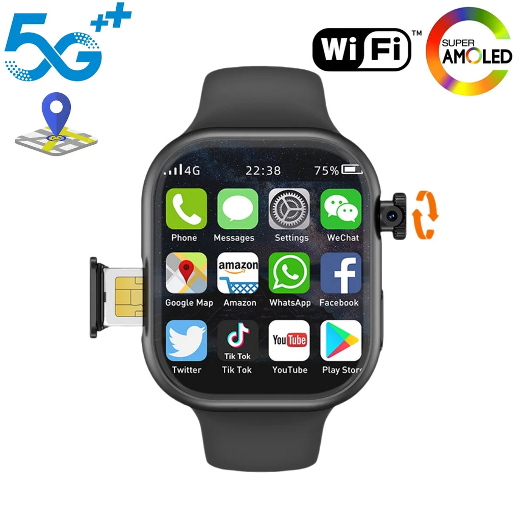 VP19 S10 Smartwatch Men Women Smart Watches With 2.29inch Amoled Screen Rotating Camera GPS WIFI 4G/5G SIM Card Slot Compass NFC Oasis Select