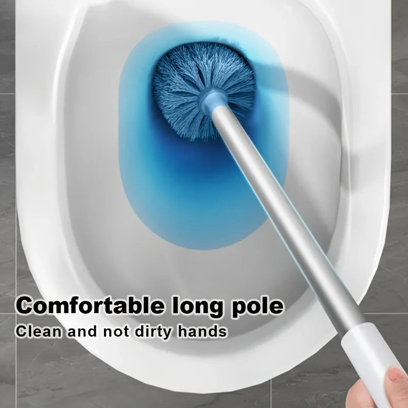 Toilet Cleaning Brush Without Dead Ends Plastic Wall Mounted Toilet Brush Bathroom Accessories Punch Free Cleaning Tool Oasis Select