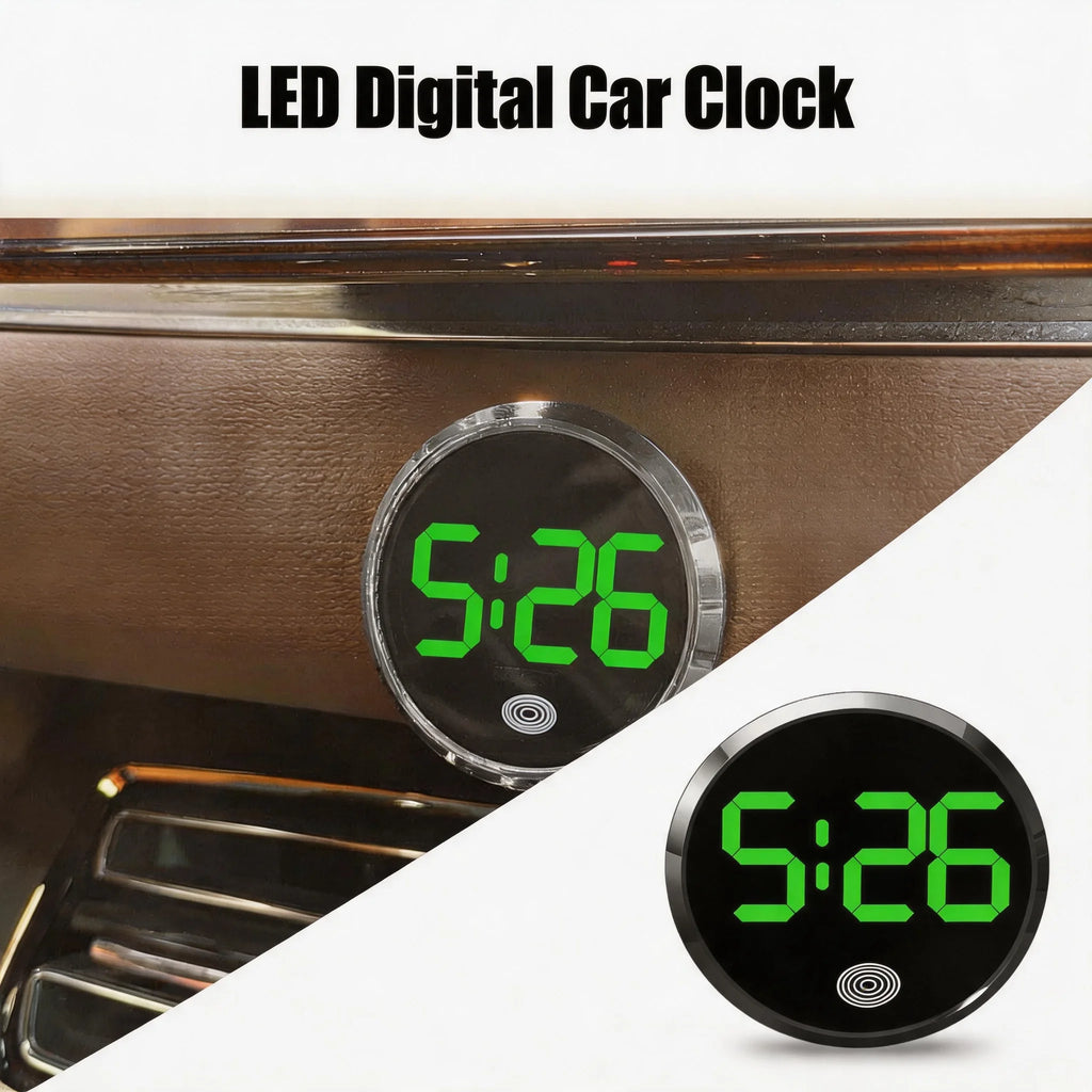 Car LED Clock Universal Fashionable Touch-Control Dashboard Watch With LED Display Light For Fridge RV Classroom Travel Vehicle Oasis Select