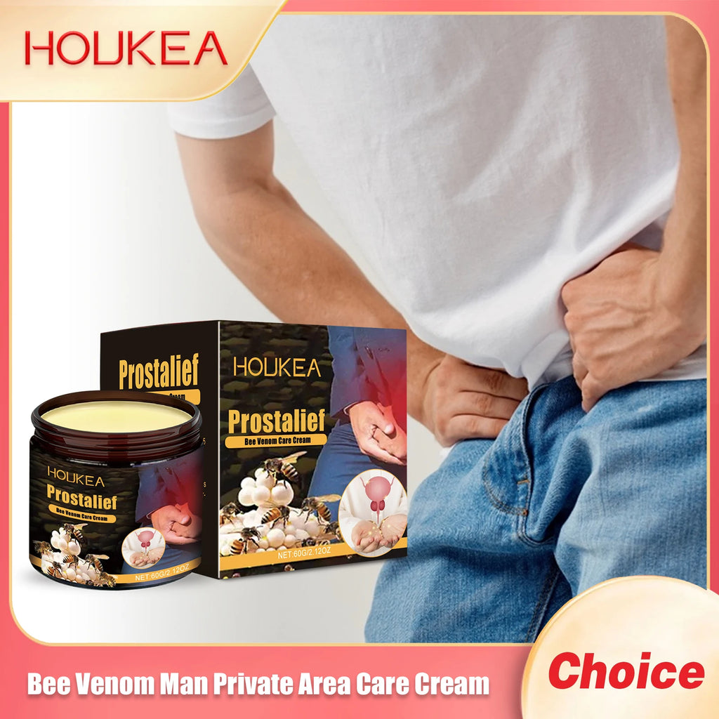Houkea Bee Venom Man Private Area Care Cream Lasting Sex No Side Effects Soothing Pain Increase Enlarge Penis Treatment Creams Oasis Select