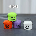 12-piece Halloween mini plastic gift set, various pumpkin face storage containers, "Trick or Treat", home decoration Oasis Select 12 pieces of pumpkin 5cm 3.5cm