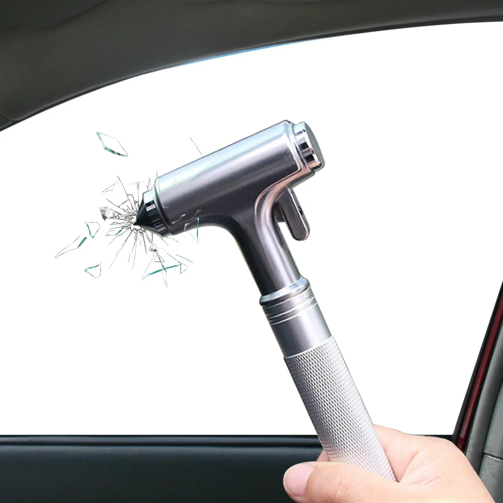 Car Safety Hammer Automotive Aluminum Alloy Window Glass Breaker with Seatbelt Cutter for Vehicle Car Emergency Escape Tool Oasis Select