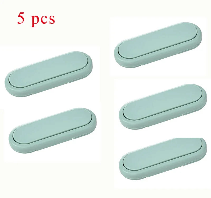 5pcs Children's Drawer Safety Latch Cabinet Door Protection Baby Anti Pinch Hand Invisible Lock Opposite Door Wardrobe Lock Oasis Select 5 pcs