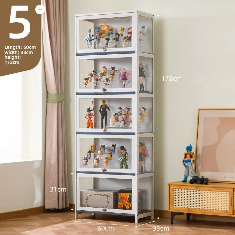 Showcase Figure Lego Showcase Up to building block Storage box Household toy model Storage rack Display shelf Oasis Select Door 60