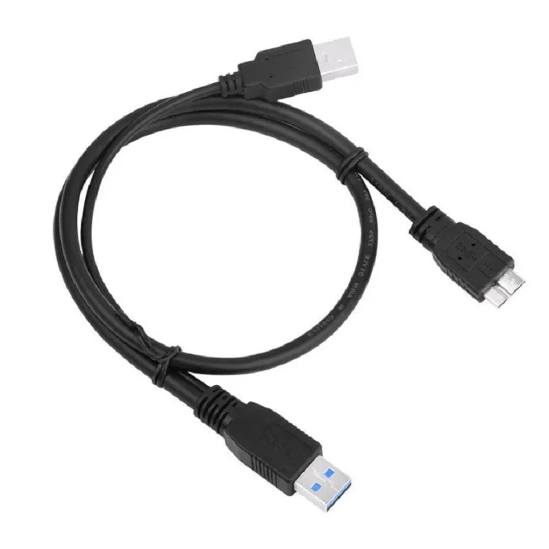 0.5m 1m USB 3.0 To Micro Y Cable with Extra usb Power cable USB3.0 Male To Micro Data Cord Adapter Cable For HDD Hard Drive Oasis Select