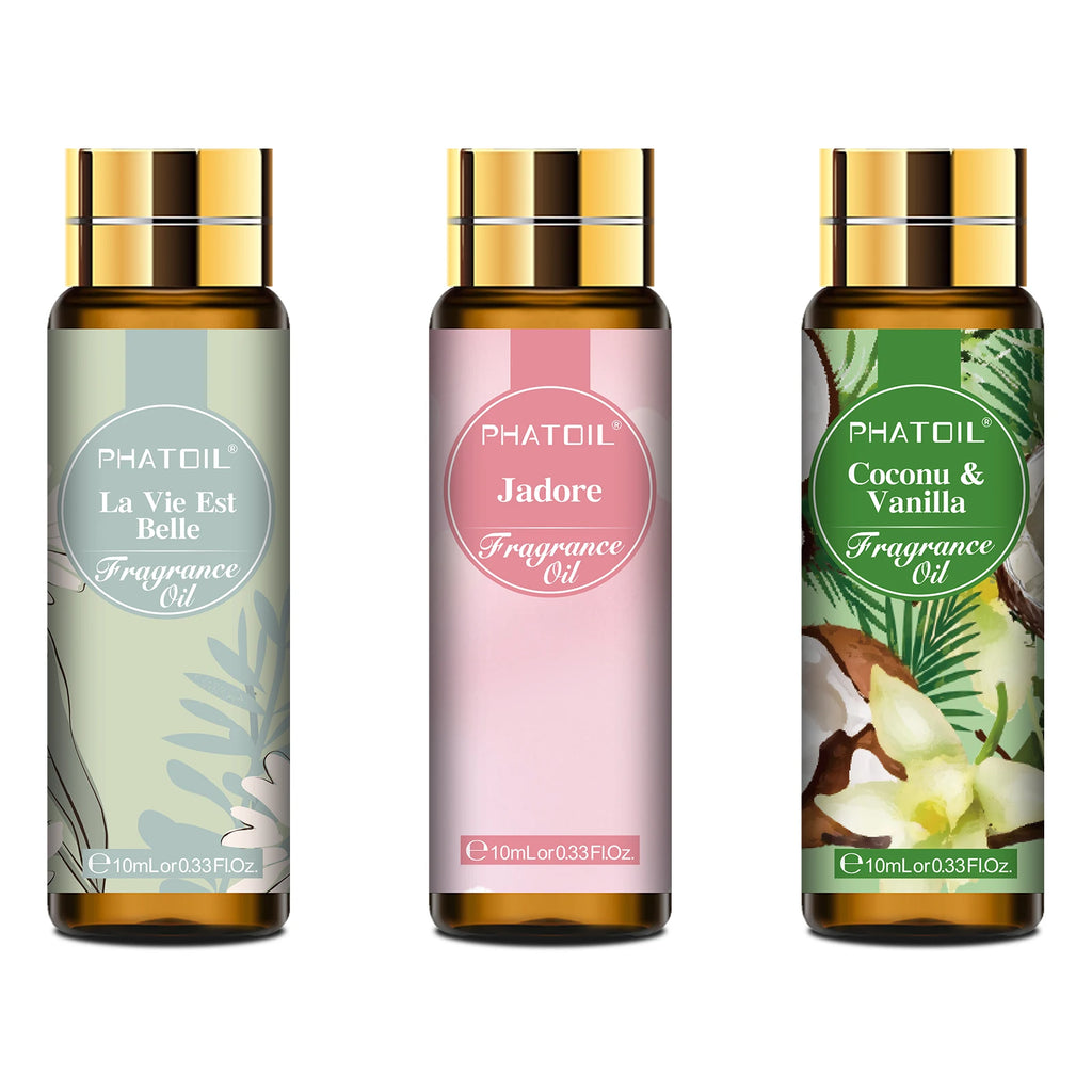 PHATOIL 10ml Aromatherapy Fragrance Oils – Diffuser & DIY Scents