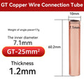 Ferrule Lug Connector Crimp Terminal GT Copper Wire Cable Hole Passing Connecting Sleeve Tube GT-10/16/25/35/50/70/95/120mm2 Ter Oasis Select GT-25mm2